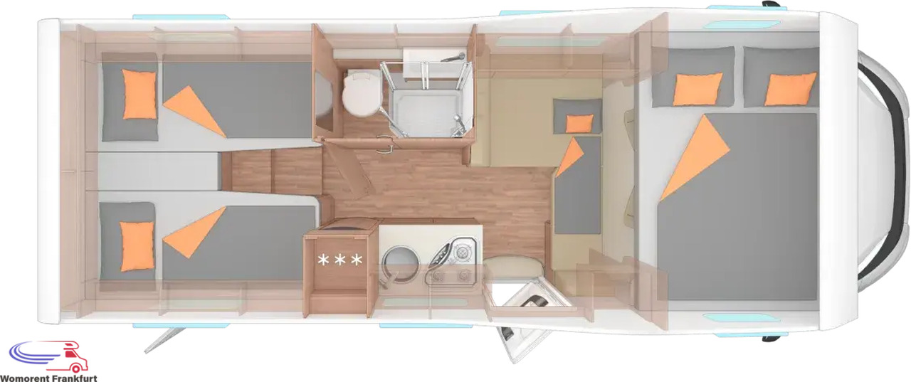 Wohnmobil Weinsberg CaraHome 650 MEG - موتر هوم سقف عالي: صور 3 Wohnmobil Weinsberg CaraHome 650 MEG - موتر هوم سقف عالي: صور 3