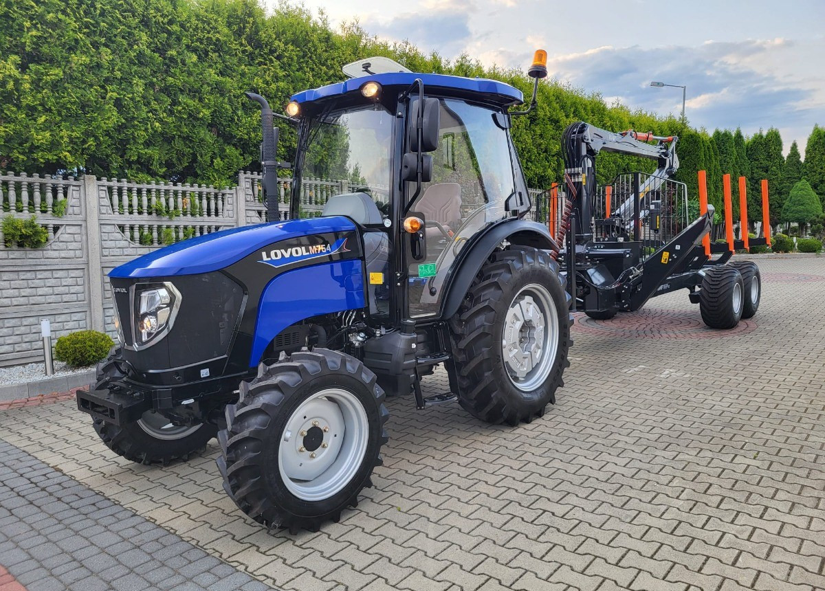 LOVOL Zestaw Traktor LOVOL M755 Przyczepa do drewna BMF 8TPro Stan Nowy Fabryczny - الحصادات: صور 1 LOVOL Zestaw Traktor LOVOL M755 Przyczepa do drewna BMF 8TPro Stan Nowy Fabryczny - الحصادات: صور 1