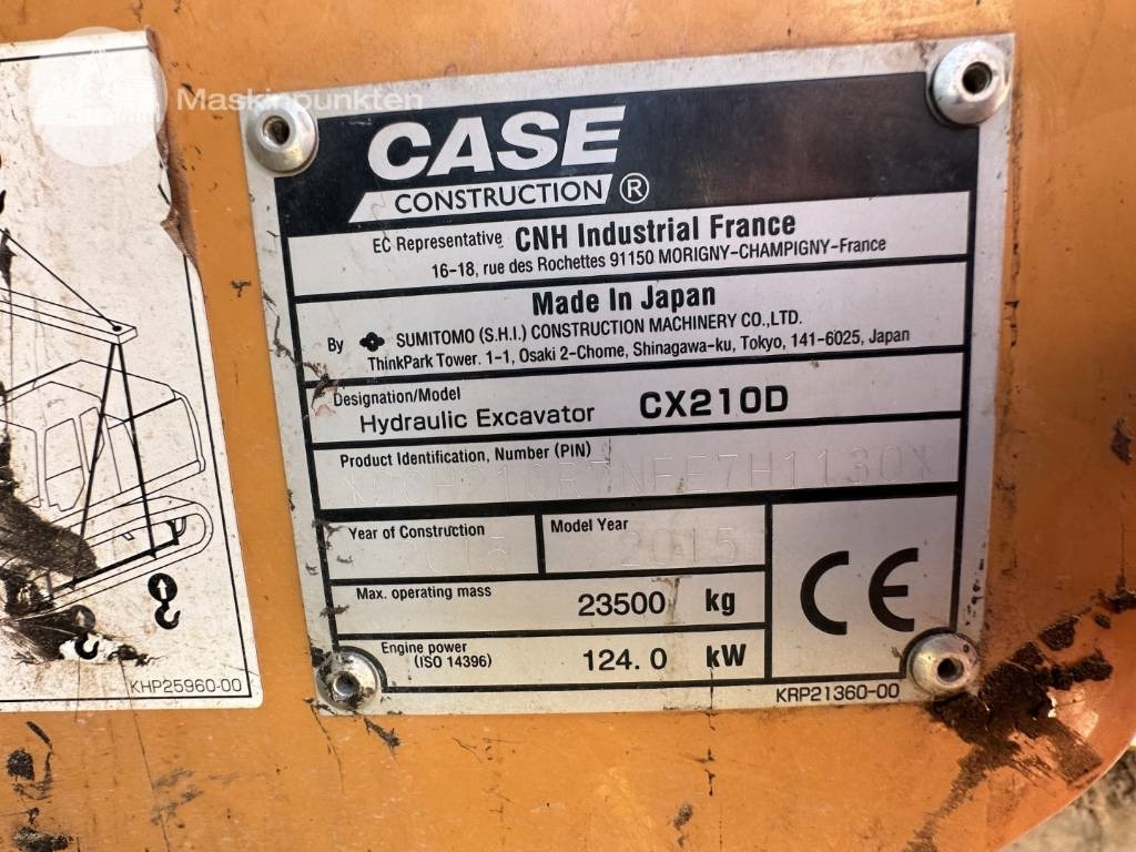 حفارات زحافة Case CX 210 D: صور 19