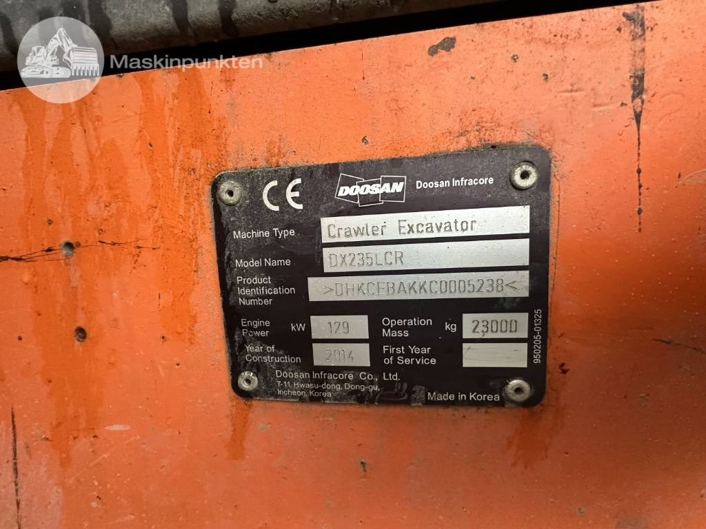 حفارات زحافة Doosan DX 235 LCR: صور 13