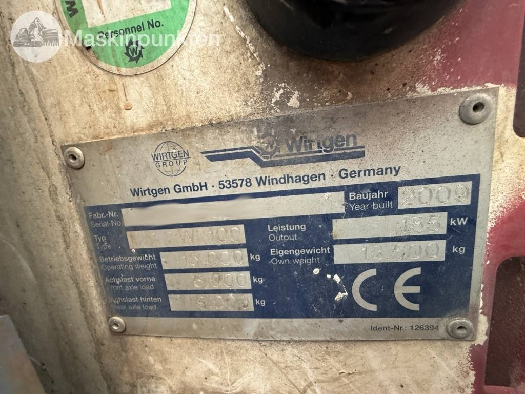 ماكينات لصقل الأسفلت Wirtgen W 100: صور 15