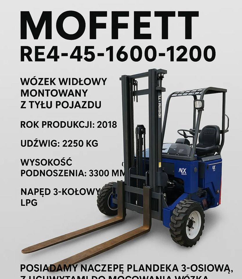 Moffett RE4-45-1600-1200 - رافعة شوكية مثبتة على شاحنة: صور 1 Moffett RE4-45-1600-1200 - رافعة شوكية مثبتة على شاحنة: صور 1