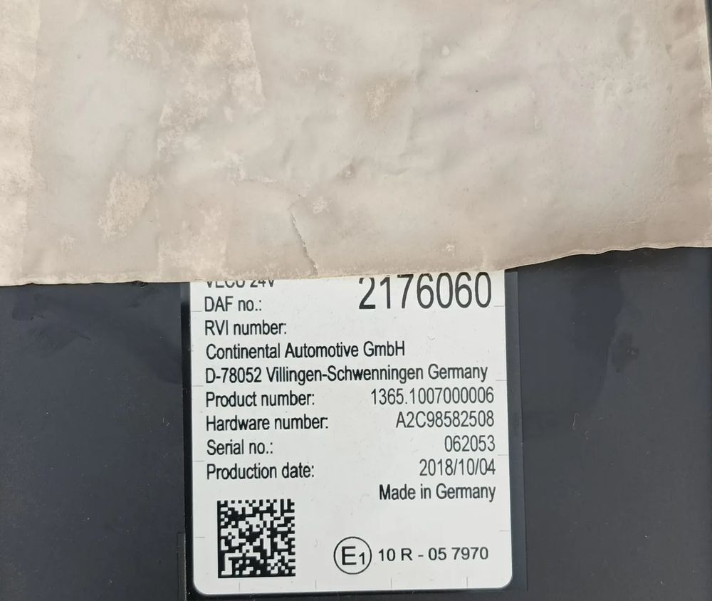 DAF XF 106 EURO 6 MX13 KOMPUTER MODUŁ STEROWNIK VECU 2176060 - كتلة التحكم - شاحنة: صور 2 DAF XF 106 EURO 6 MX13 KOMPUTER MODUŁ STEROWNIK VECU 2176060 - كتلة التحكم - شاحنة: صور 2