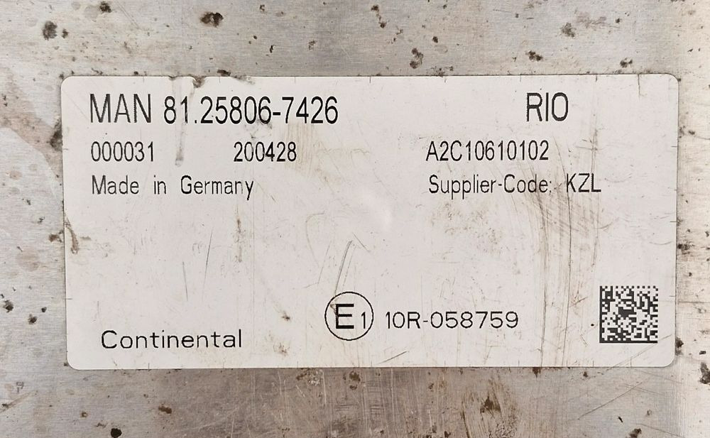 MAN TG3 TGX STEROWNIK KOMPUTER RIO 81.25806-7426 - تعليق: صور 2 MAN TG3 TGX STEROWNIK KOMPUTER RIO 81.25806-7426 - تعليق: صور 2