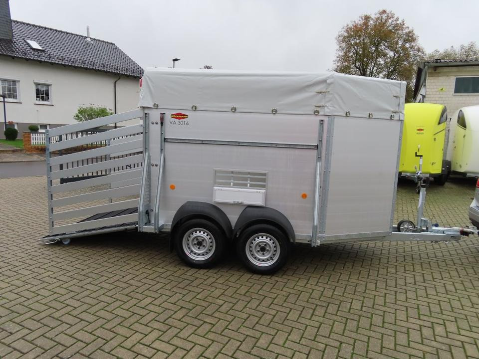 شاحنة نقل المواشي مقطورة Böckmann Viehanhänger, 2,4 to. Tür/Rampekombi, Humbaur, Fendt: صور 15