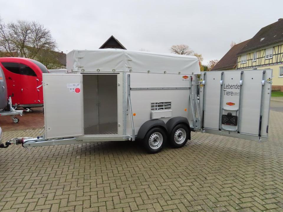 Böckmann Viehanhänger, 2,4 to. Tür/Rampekombi, Humbaur, Fendt - شاحنة نقل المواشي مقطورة: صور 1 Böckmann Viehanhänger, 2,4 to. Tür/Rampekombi, Humbaur, Fendt - شاحنة نقل المواشي مقطورة: صور 1