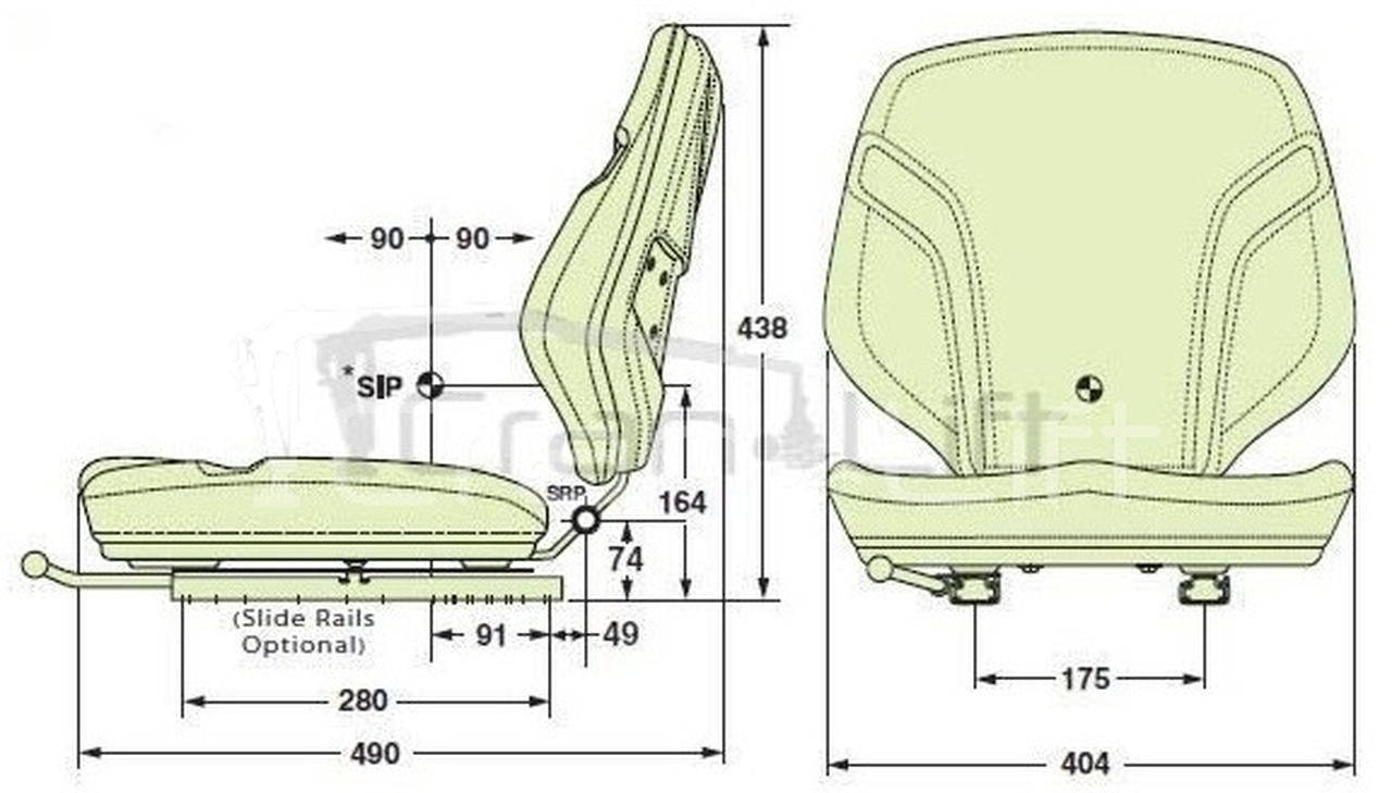 Siedzisko podgrzewane operatora HDS 24V KAB podłokietniki + szyny - مقاعد السيارات - ونش كرين: صور 3 Siedzisko podgrzewane operatora HDS 24V KAB podłokietniki + szyny - مقاعد السيارات - ونش كرين: صور 3