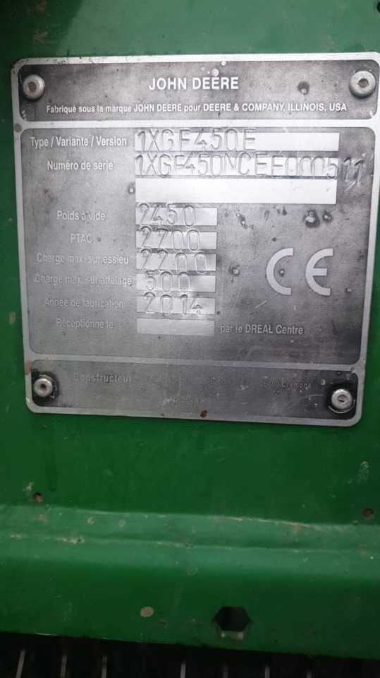 John Deere F 450 - مكبس القش الدائري: صور 4 John Deere F 450 - مكبس القش الدائري: صور 4