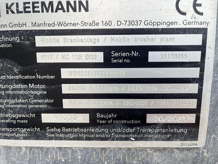 2021 Kleemann MC110z EVO2 - Jaw Crusher - كسارة: صور 3 2021 Kleemann MC110z EVO2 - Jaw Crusher - كسارة: صور 3