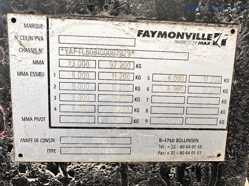 Faymonville FAYMONVILLE STZ-6WAU – 6 AXLES – 92.2T GVW – 73T PAYLOAD – HYDRAULIC RAMPS – EXCELLENT CONDITION! - عربة مسطحة منخفضة نصف مقطورة: صور 3 Faymonville FAYMONVILLE STZ-6WAU – 6 AXLES – 92.2T GVW – 73T PAYLOAD – HYDRAULIC RAMPS – EXCELLENT CONDITION! - عربة مسطحة منخفضة نصف مقطورة: صور 3