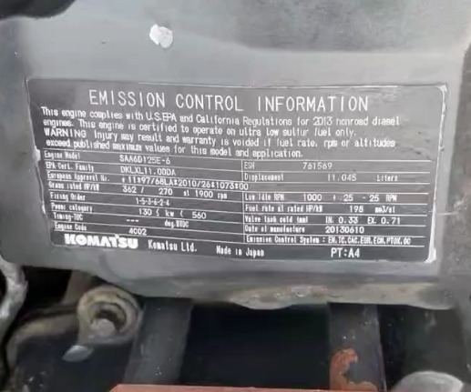 KOMATSU 6D125E - المحرك - حفارة: صور 4 KOMATSU 6D125E - المحرك - حفارة: صور 4