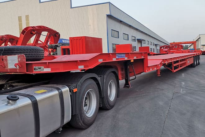 TITAN 3 Axle Extendable Drop Deck Trailers for Sale in Vietnam - عربة مسطحة منخفضة نصف مقطورة: صور 3 TITAN 3 Axle Extendable Drop Deck Trailers for Sale in Vietnam - عربة مسطحة منخفضة نصف مقطورة: صور 3