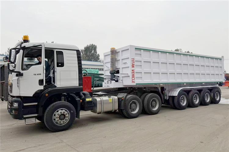 TITAN 4 Axle 80 Ton Dump Semi Trailer for Sale In Cameroon - قلابة نصف مقطورة: صور 5 TITAN 4 Axle 80 Ton Dump Semi Trailer for Sale In Cameroon - قلابة نصف مقطورة: صور 5