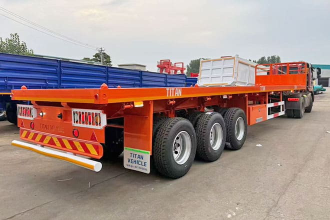 TITAN 40Ft Flatbed Trailer for Sale Price in Jamaica - نصف مقطورة مسطحة: صور 2 TITAN 40Ft Flatbed Trailer for Sale Price in Jamaica - نصف مقطورة مسطحة: صور 2