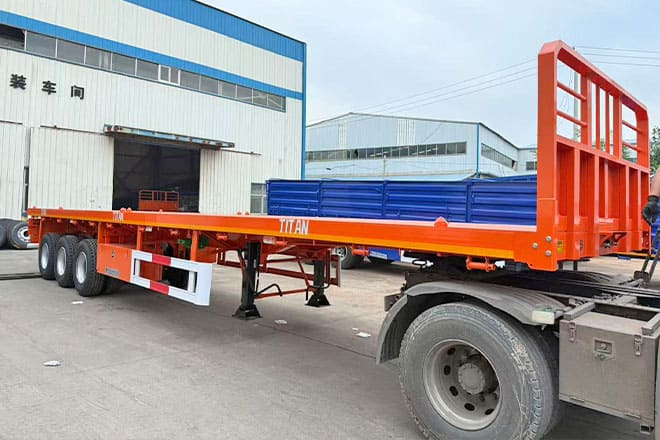 TITAN 40Ft Flatbed Trailer for Sale Price in Jamaica - نصف مقطورة مسطحة: صور 1 TITAN 40Ft Flatbed Trailer for Sale Price in Jamaica - نصف مقطورة مسطحة: صور 1