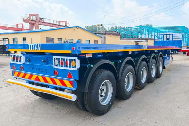 TITAN 5 Axle New Flatbed Trailers for Sale in Mauritius - نصف مقطورة مسطحة: صور 1 TITAN 5 Axle New Flatbed Trailers for Sale in Mauritius - نصف مقطورة مسطحة: صور 1