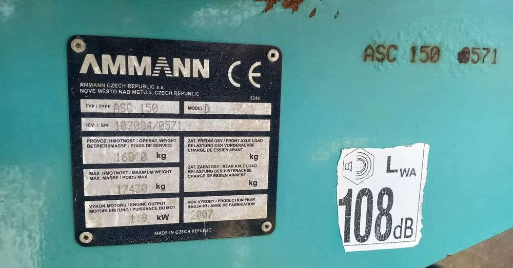 Ammann ASC 150 walec stal guma - مدحلة: صور 4 Ammann ASC 150 walec stal guma - مدحلة: صور 4