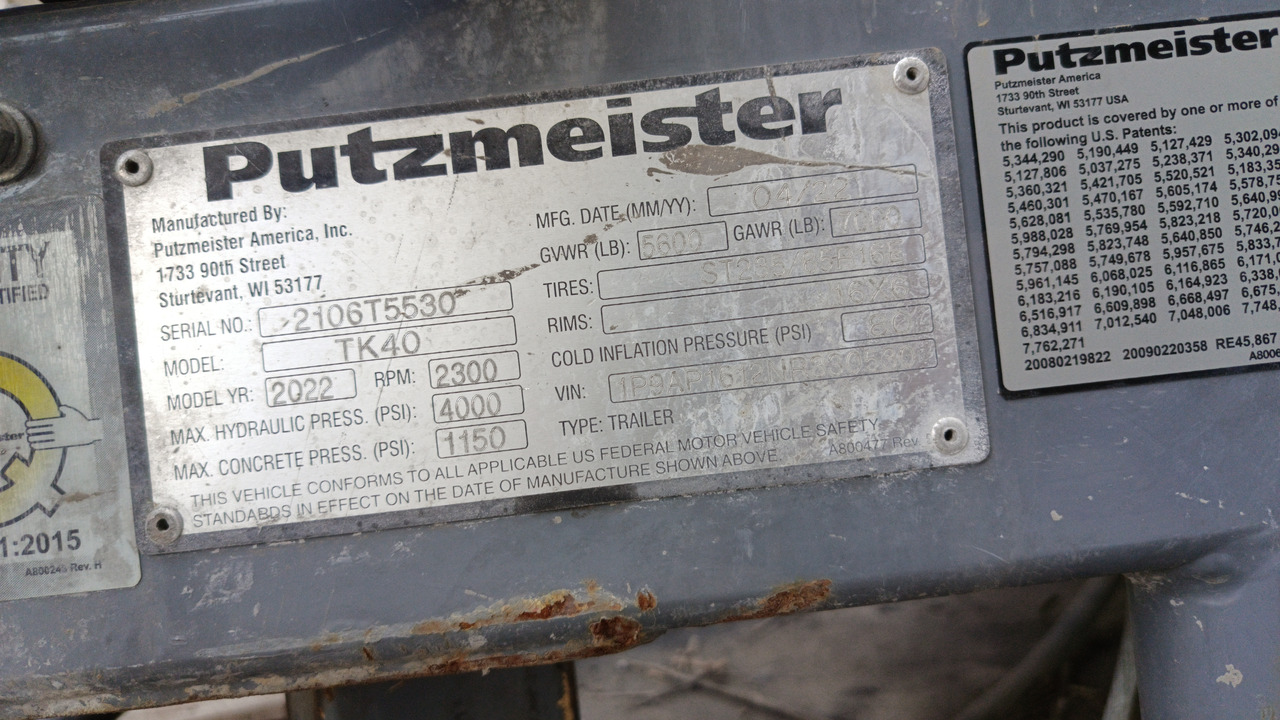 PUTZMEISTER TK40 إيجار PUTZMEISTER TK40: صور 10