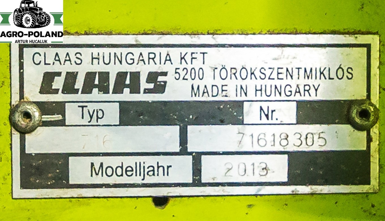 CLAAS VARIO 750 (NOWY MODEL)- 2013 ROK + WÓZEK + KOSY BOCZNE - حصادة شاملة - الرأس: صور 5 CLAAS VARIO 750 (NOWY MODEL)- 2013 ROK + WÓZEK + KOSY BOCZNE - حصادة شاملة - الرأس: صور 5