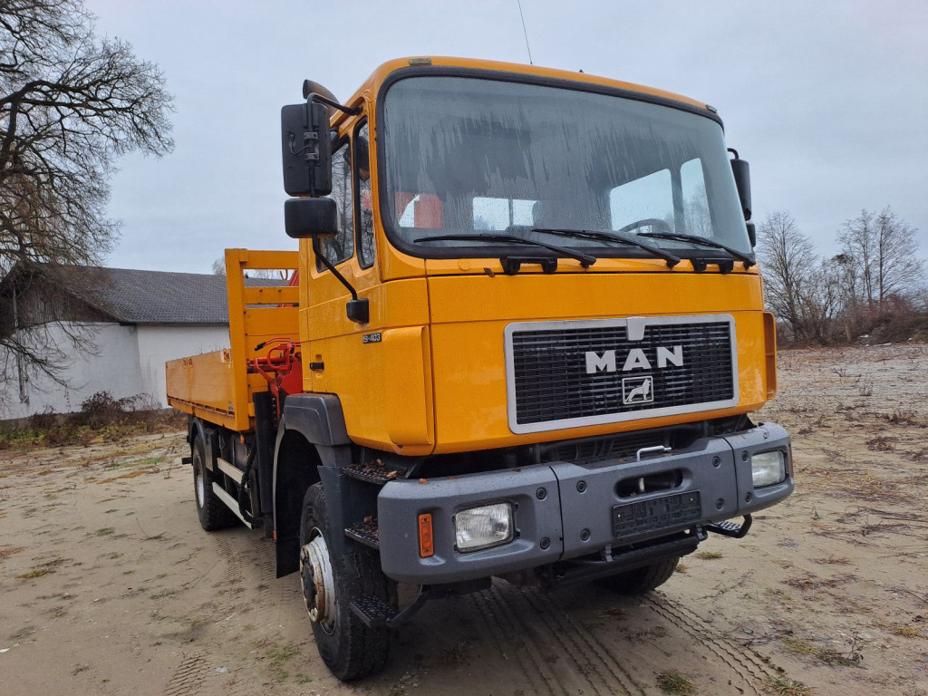 MAN 19.403 Pritsche 4x4 mit Palfingerkran PK 21000 mit Funk - Fernbedienung - شاحنة كرين: صور 2 MAN 19.403 Pritsche 4x4 mit Palfingerkran PK 21000 mit Funk - Fernbedienung - شاحنة كرين: صور 2