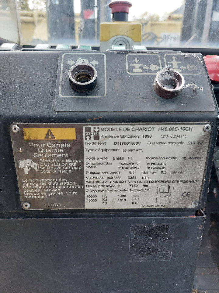 HYSTER H48.00E-16CH - رافعة للحاويات: صور 4 HYSTER H48.00E-16CH - رافعة للحاويات: صور 4