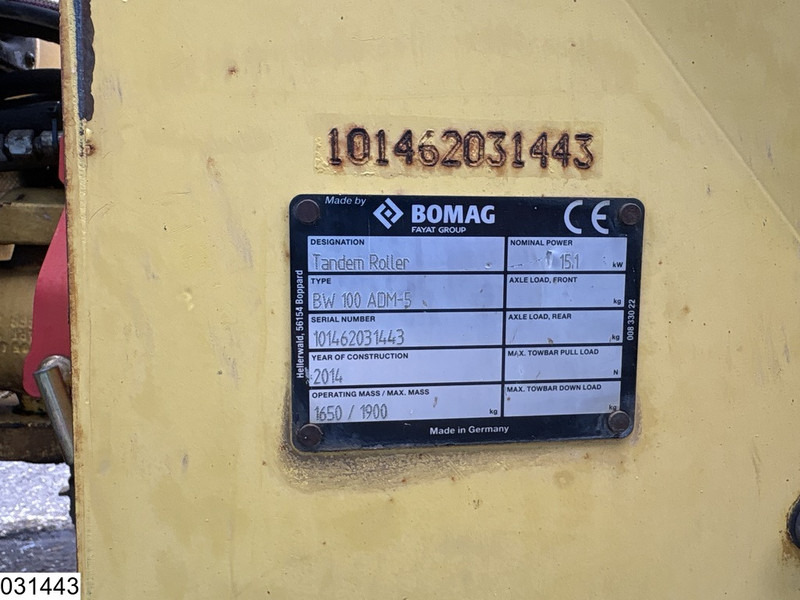 Bomag BW 100ADM-5 2252h, 15.1KW - مدحلة: صور 5 Bomag BW 100ADM-5 2252h, 15.1KW - مدحلة: صور 5