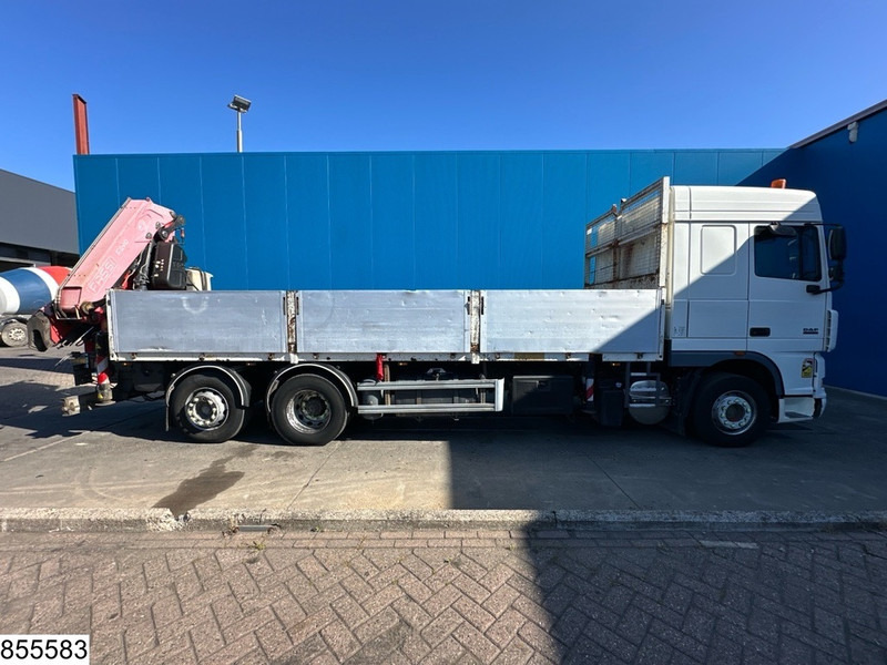شاحنات مسطحة, شاحنة كرين DAF XF 410 6x2, Fassi, Retarder, Remote: صور 14