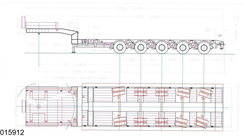 Faymonville multi max 85.000 KG, Steering axle - عربة مسطحة منخفضة نصف مقطورة: صور 3 Faymonville multi max 85.000 KG, Steering axle - عربة مسطحة منخفضة نصف مقطورة: صور 3