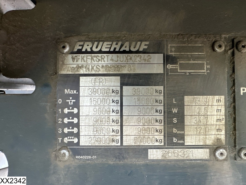 Fruehauf Tautliner Dhollandia - الخيمة نصف مقطورة: صور 4 Fruehauf Tautliner Dhollandia - الخيمة نصف مقطورة: صور 4