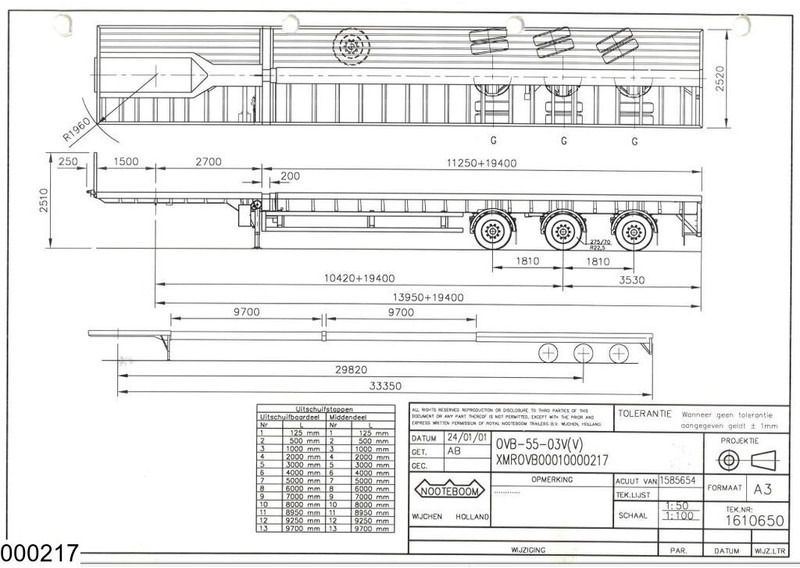 Nooteboom open laadbak 55000 KG, 34.85 m, 2 X Extandable - نصف مقطورة مسطحة: صور 2 Nooteboom open laadbak 55000 KG, 34.85 m, 2 X Extandable - نصف مقطورة مسطحة: صور 2
