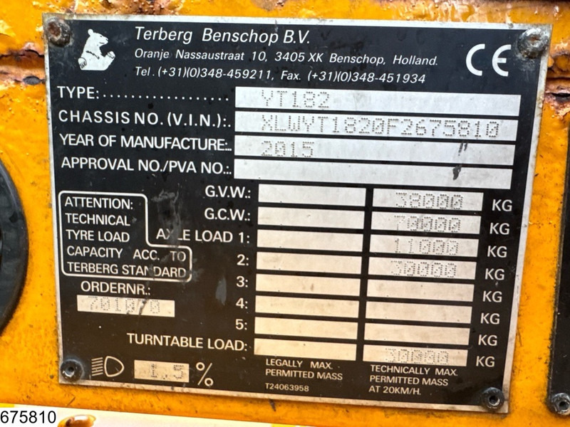Terberg YT 182 Terminal tractor, 22.079 Operating hours إيجار Terberg YT 182 Terminal tractor, 22.079 Operating hours: صور 7