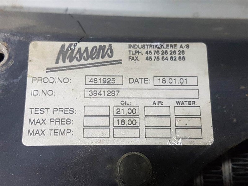Atlas AR65 - Nissens 3941297-Oil cooler/Ölkühler/Oliekoe - علم السوائل المتحركة - آلات البناء: صور 4 Atlas AR65 - Nissens 3941297-Oil cooler/Ölkühler/Oliekoe - علم السوائل المتحركة - آلات البناء: صور 4