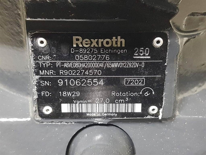 Bomag 05802776-Rexroth A6VE080HA-Drive motor/Fahrmotor - علم السوائل المتحركة - آلات البناء: صور 5 Bomag 05802776-Rexroth A6VE080HA-Drive motor/Fahrmotor - علم السوائل المتحركة - آلات البناء: صور 5