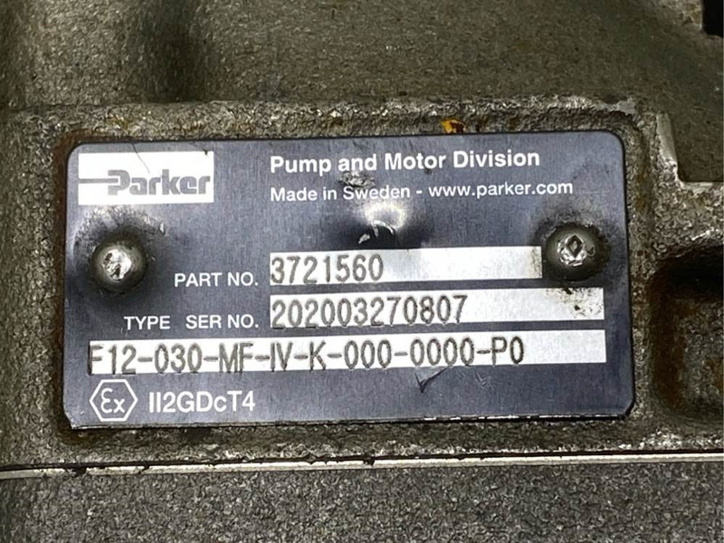 Parker F12-030-MF-IV-K - 3721560 - Drive motor/Fahrmotor - علم السوائل المتحركة - آلات البناء: صور 5 Parker F12-030-MF-IV-K - 3721560 - Drive motor/Fahrmotor - علم السوائل المتحركة - آلات البناء: صور 5
