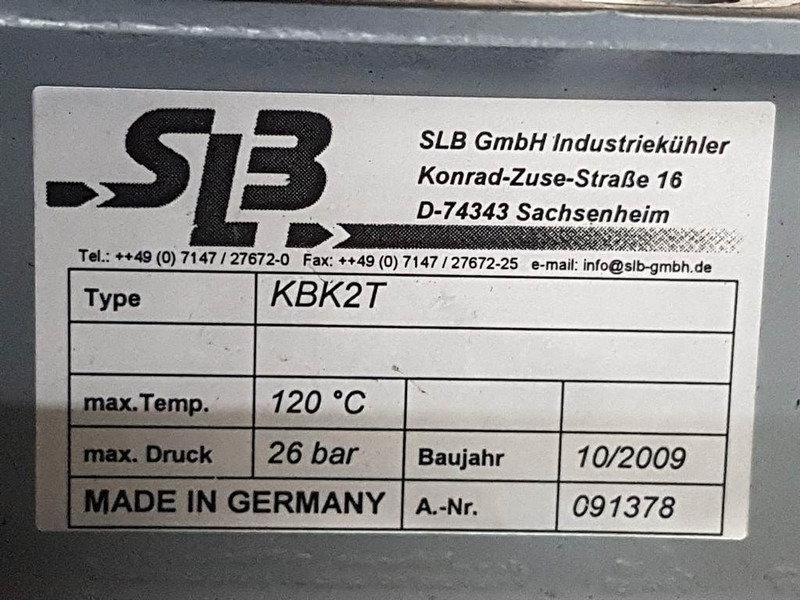 Zettelmeyer ZL-SLB KBK2T-091378-Cooler/Kühler/Koeler - المحرك - آلات البناء: صور 4 Zettelmeyer ZL-SLB KBK2T-091378-Cooler/Kühler/Koeler - المحرك - آلات البناء: صور 4