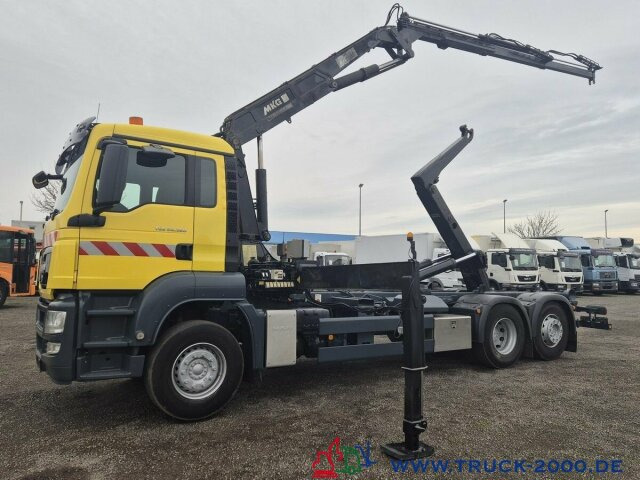 MAN TGS 26.320 Meiller RK 2070+ Kran MKG HLK 177+FB - شاحنة ذات الخطاف, شاحنة كرين: صور 3 MAN TGS 26.320 Meiller RK 2070+ Kran MKG HLK 177+FB - شاحنة ذات الخطاف, شاحنة كرين: صور 3