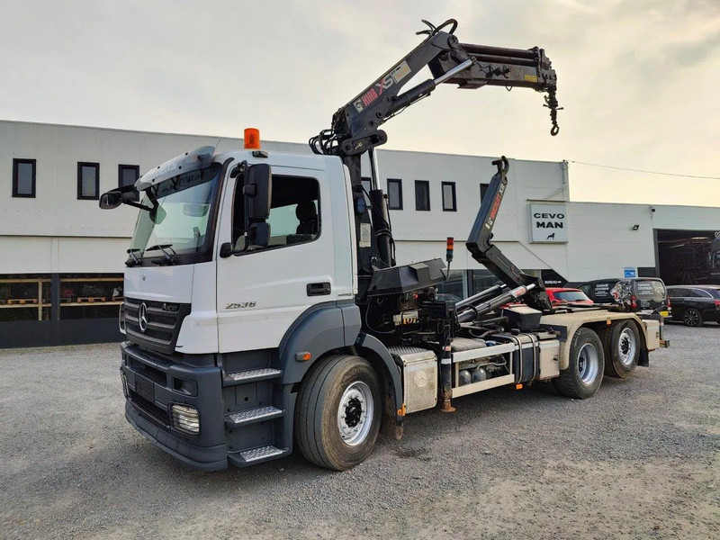 Mercedes-Benz Axor 2536 Euro5 container multilift crane HIAB 220 - شاحنة ذات الخطاف, شاحنة كرين: صور 1 Mercedes-Benz Axor 2536 Euro5 container multilift crane HIAB 220 - شاحنة ذات الخطاف, شاحنة كرين: صور 1