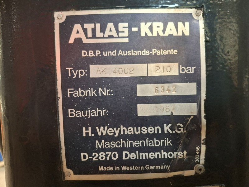 Atlas AK 4002 - ونش كرين: صور 5 Atlas AK 4002 - ونش كرين: صور 5