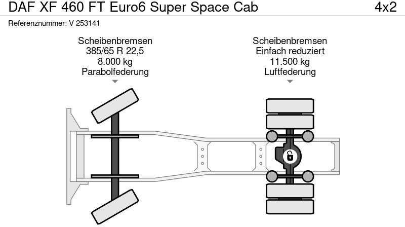 شاحنة جرار DAF XF 460 FT Euro6 Super Space Cab: صور 8 شاحنة جرار DAF XF 460 FT Euro6 Super Space Cab: صور 8