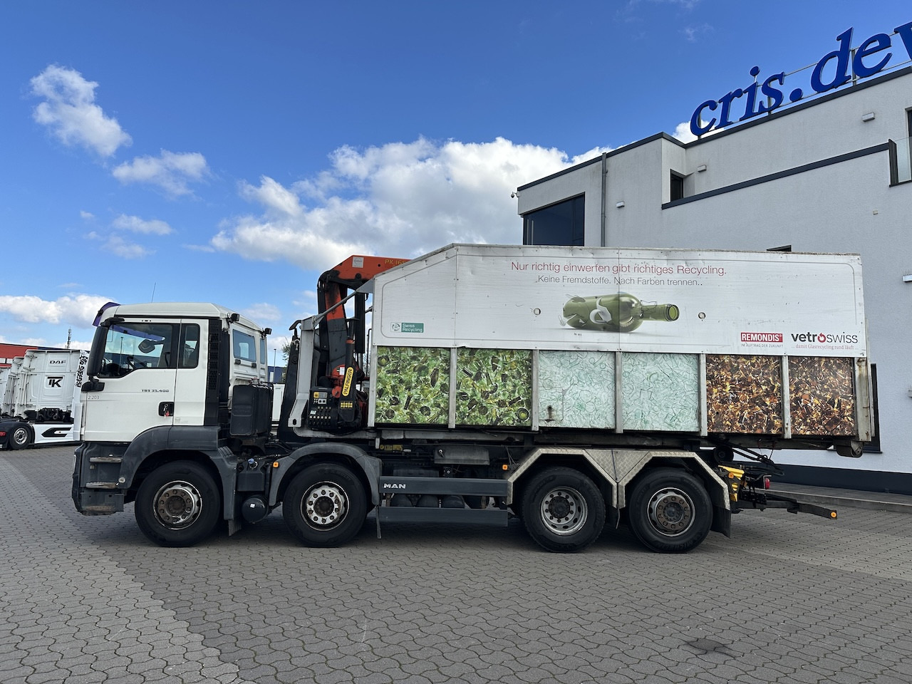 MAN TGS 35.400 8x2 Intarder PK 16502 Glasmulde - شاحنة ذات الخطاف, شاحنة كرين: صور 5 MAN TGS 35.400 8x2 Intarder PK 16502 Glasmulde - شاحنة ذات الخطاف, شاحنة كرين: صور 5