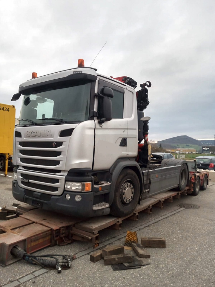Scania G410 4x2 SZM Kran Fassi F235 Motorschaden - شاحنة جرار: صور 1 Scania G410 4x2 SZM Kran Fassi F235 Motorschaden - شاحنة جرار: صور 1