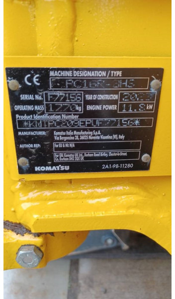 Komatsu PC16R-3HS - حفارة مصغرة: صور 2 Komatsu PC16R-3HS - حفارة مصغرة: صور 2