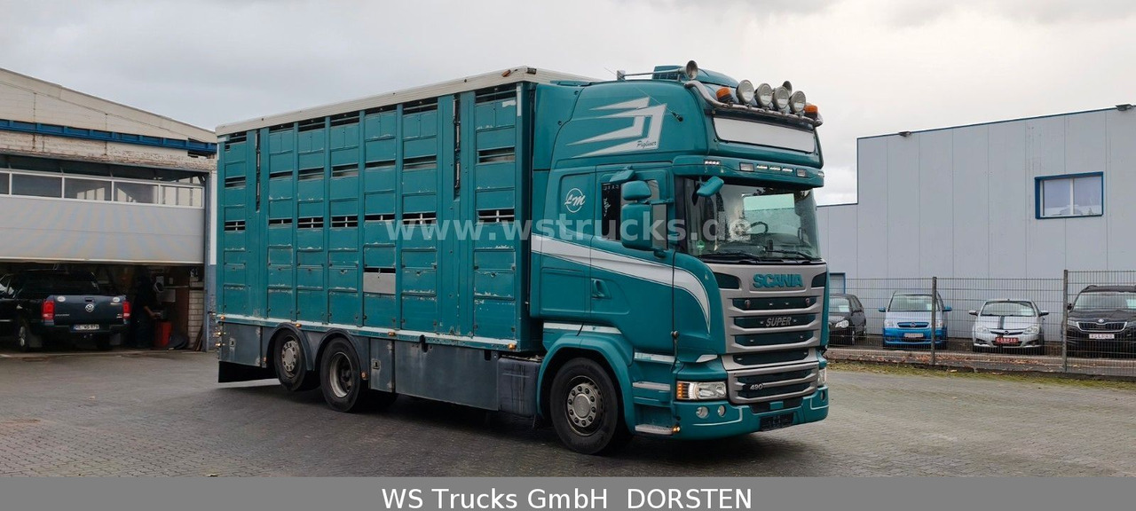 Scania R 490 Topline Menke 4 Stock Hubdach | Retader - شاحنة نقل خيل: صور 2 Scania R 490 Topline Menke 4 Stock Hubdach | Retader - شاحنة نقل خيل: صور 2