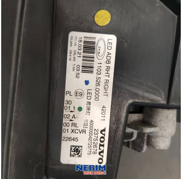 Volvo Volvo - 23752678 - Koplamp rechts FH4B - قطع الغيار - شاحنة: صور 3 Volvo Volvo - 23752678 - Koplamp rechts FH4B - قطع الغيار - شاحنة: صور 3