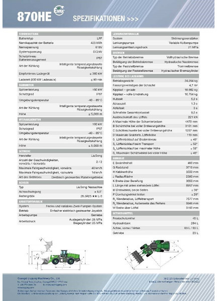 LIUGONG 870 HE vollelektrisch, 24.2 t, 4.7-5.2 cbm - اللودر بعجل: صور 2 LIUGONG 870 HE vollelektrisch, 24.2 t, 4.7-5.2 cbm - اللودر بعجل: صور 2