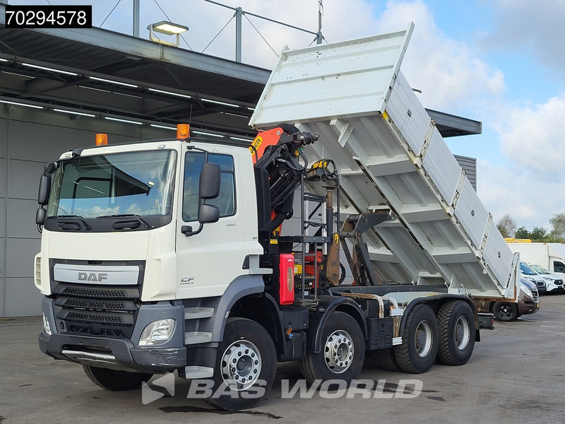 DAF CF 460 8X4 Palfinger PK18002 EH Crane tipper Retarder Big-Axle Steelsuspension Manual - قلابات, شاحنة كرين: صور 2 DAF CF 460 8X4 Palfinger PK18002 EH Crane tipper Retarder Big-Axle Steelsuspension Manual - قلابات, شاحنة كرين: صور 2