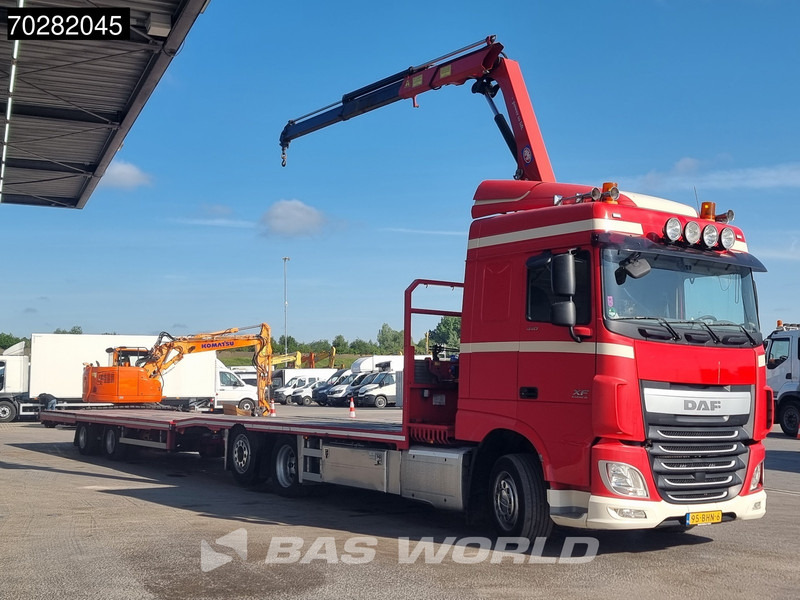 DAF XF 440 6X2 NL-Truck Transporter HMF 900-K2 Kran Lift-Lenkachse Euro 6 - شاحنات مسطحة, شاحنة كرين: صور 3 DAF XF 440 6X2 NL-Truck Transporter HMF 900-K2 Kran Lift-Lenkachse Euro 6 - شاحنات مسطحة, شاحنة كرين: صور 3