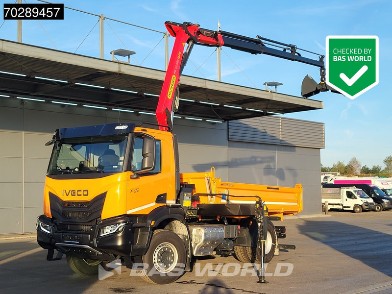 Iveco X-Way 400 4X2 New! Palfinger PK12.501 Crane 6m3 Meiller 3-SideTipper Navi ACC Euro 6 - قلابات, شاحنة كرين: صور 1 Iveco X-Way 400 4X2 New! Palfinger PK12.501 Crane 6m3 Meiller 3-SideTipper Navi ACC Euro 6 - قلابات, شاحنة كرين: صور 1
