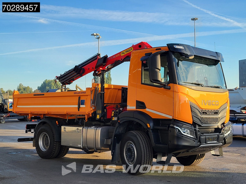 جديد قلابات, شاحنة كرين Iveco X-Way 400 4X2 New! Palfinger PK12.501 Crane 6m3 Meiller 3-SideTipper Navi ACC Euro 6: صور 13