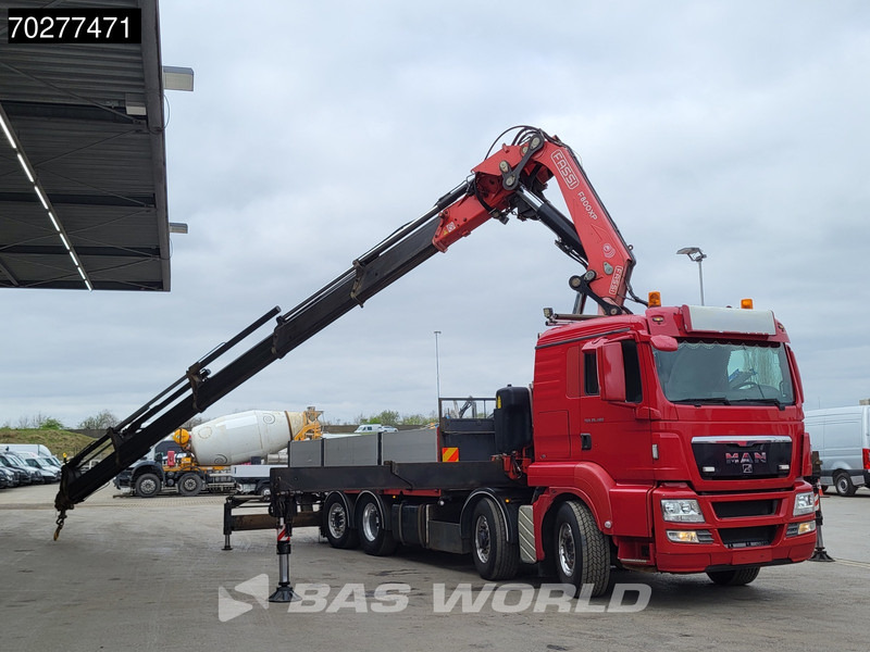 شاحنات مسطحة, شاحنة كرين MAN TGS 35.480 8X4 Fassi F800BXP.28 Kran Crane Hydrodrive Lift-Lenkachse Euro 4: صور 8